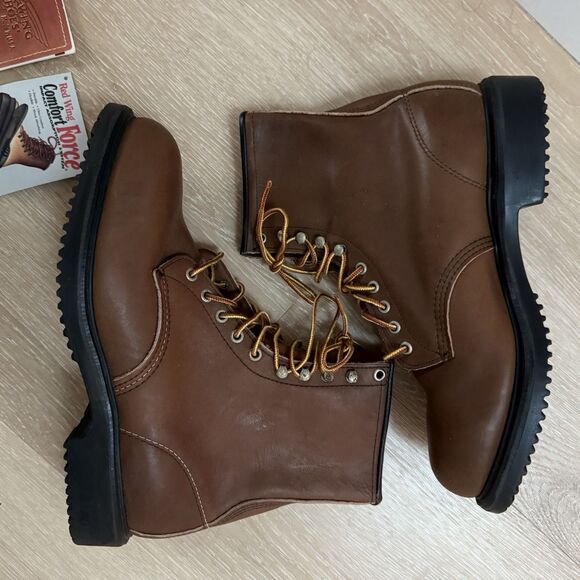 VTG RARE NEW Red Wing Supersole 8” Safety Toe Boots Men Sz 9.5 10 Wide Pls READ - Picture 14 of 14